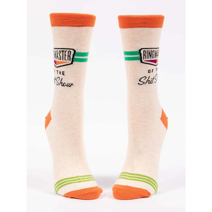 Blue Q : Women's Crew Socks - Ringmaster Of The Shit Show at Annie's Hallmark