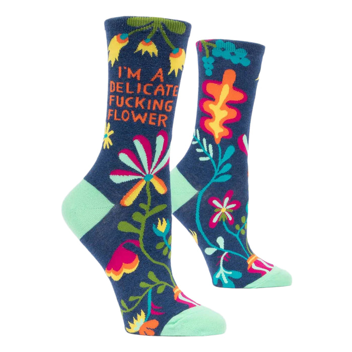 Blue Q : Women' Socks - I'm A Delicate Fucking Flower at Annie's Hallmark