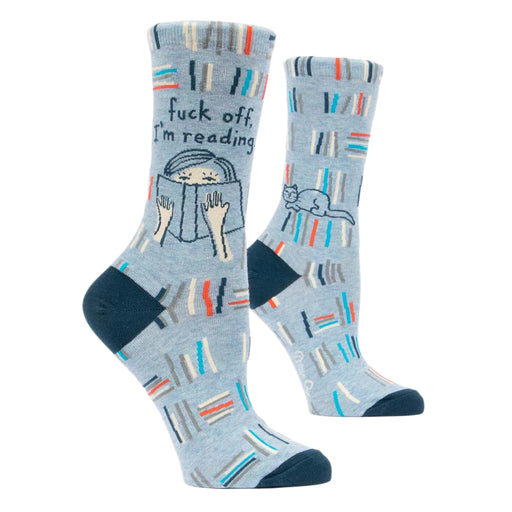 Blue Q : Women's Crew Socks - F**ck Off, I'm Reading at Annie's Hallmark