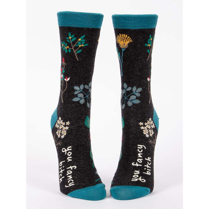 Blue Q : Women's Crew Socks - You Fancy B**tch at Annie's Hallmark