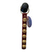 Brown leather strap with gold bell accents on a white background