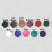Color swatches labeled with various colors on a gray background