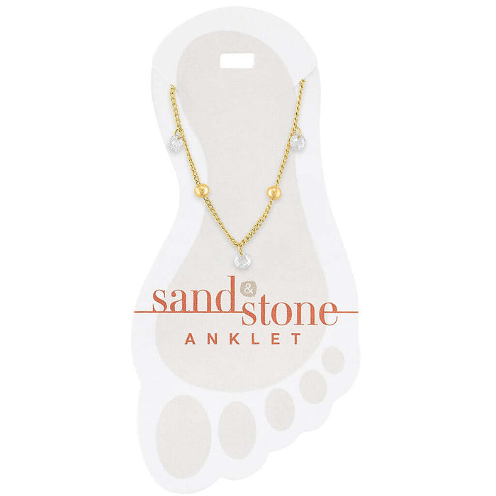 Sand & Stone - Dangle Anklet - Gold anklet - waterproof jewelry - Hypoallergenic jewelry - waterproof anklet 