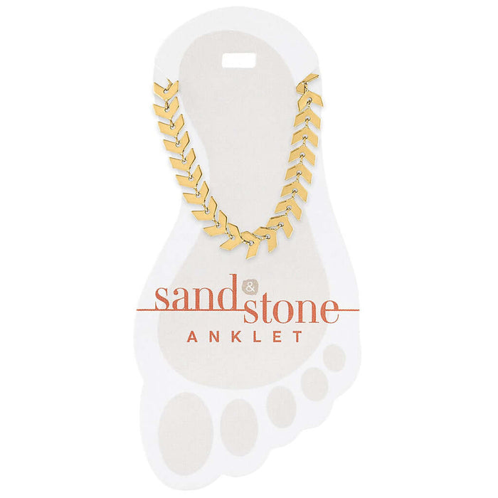 Sand & Stone - Dangle Anklet - Gold anklet - waterproof jewelry - Hypoallergenic jewelry - waterproof anklet 