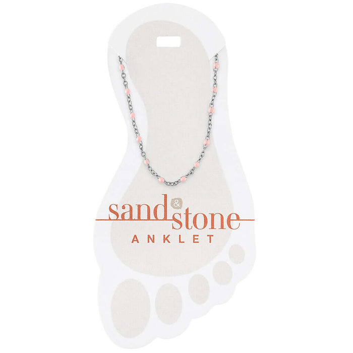 Sand & Stone - Dangle Anklet - Silver anklet - waterproof jewelry - Hypoallergenic jewelry - waterproof anklet 