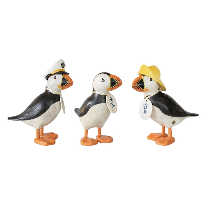 DCUK : Puffins- Hand-Carved Bamboo Root Figurines
