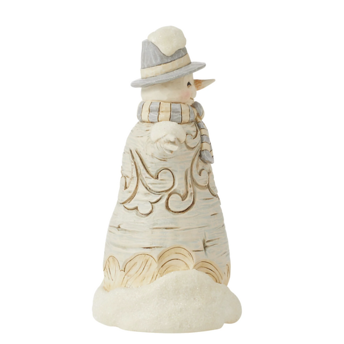 Jim Shore : Wdlnd Carved Snowman Hat Figurine