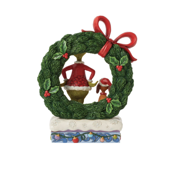 Jim Shore : Grinch & Max in Wreath Fig