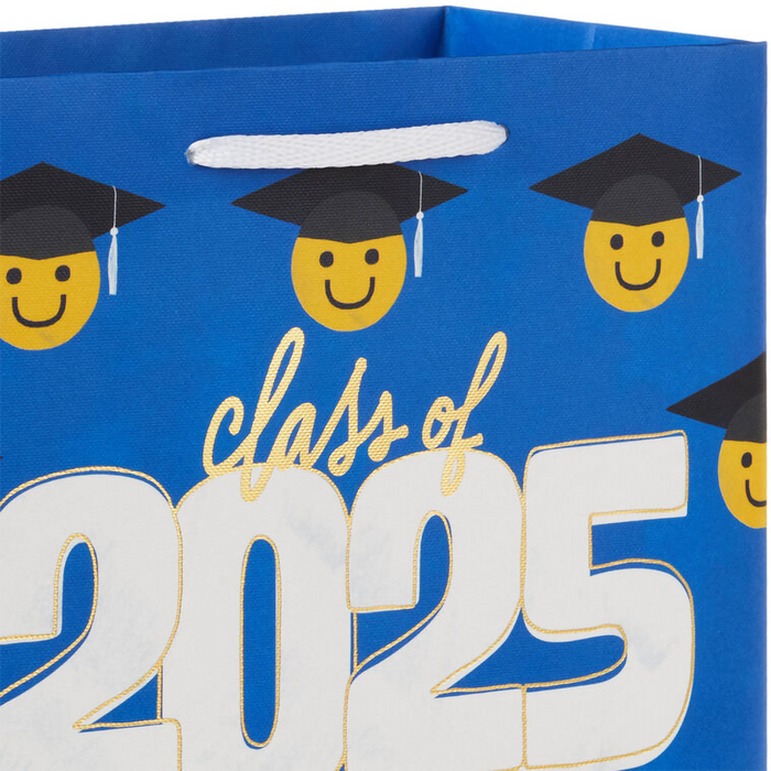 Hallmark : 9.6" Smiley Faces in Grad Caps Medium Graduation Gift Bag