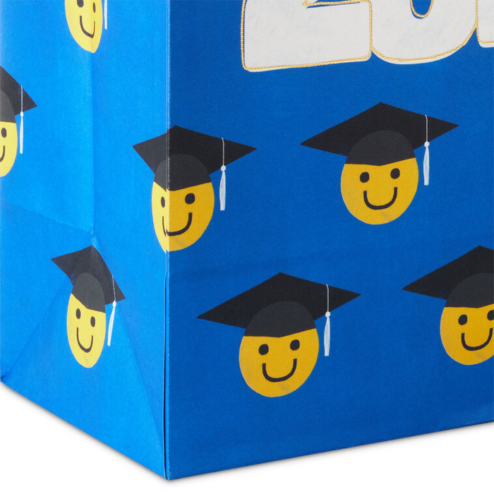 Hallmark : 9.6" Smiley Faces in Grad Caps Medium Graduation Gift Bag