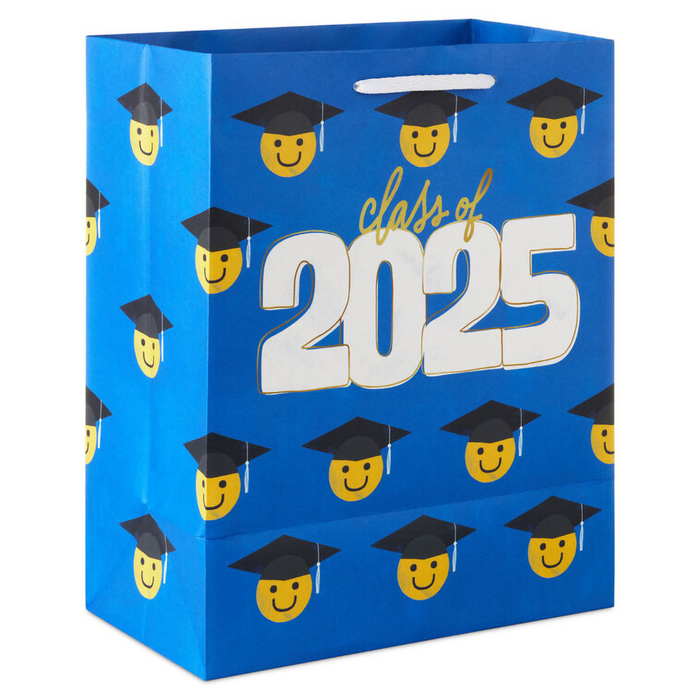 Hallmark : 9.6" Smiley Faces in Grad Caps Medium Graduation Gift Bag