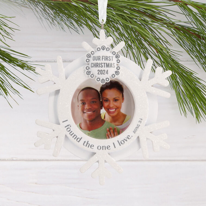 Hallmark : DaySpring Our First Christmas Religious 2024 Photo Frame Hallmark Ornament