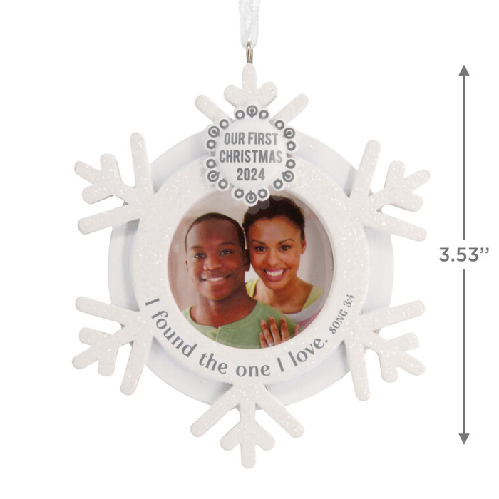 Hallmark : DaySpring Our First Christmas Religious 2024 Photo Frame Hallmark Ornament