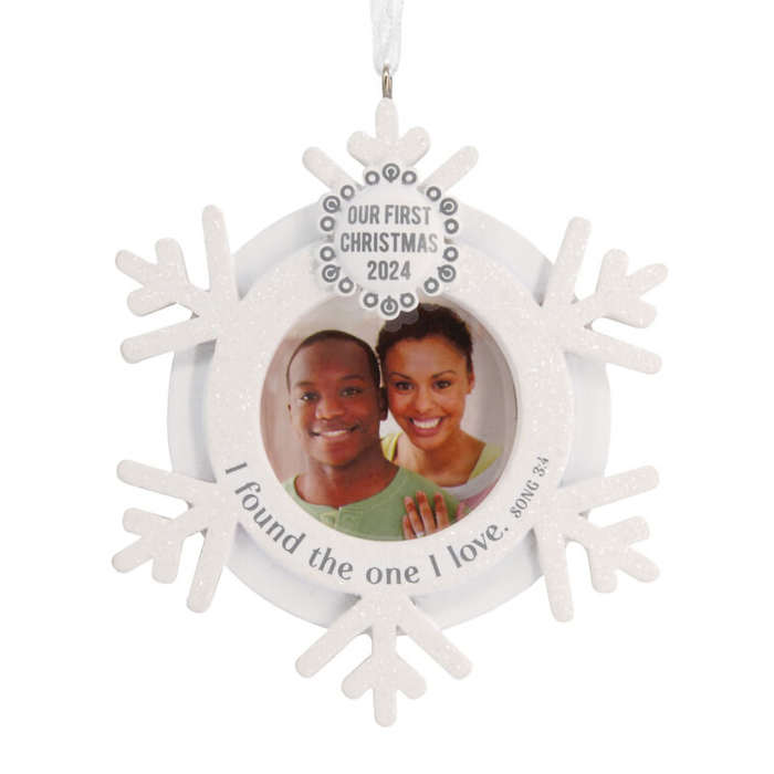 Hallmark : DaySpring Our First Christmas Religious 2024 Photo Frame Hallmark Ornament