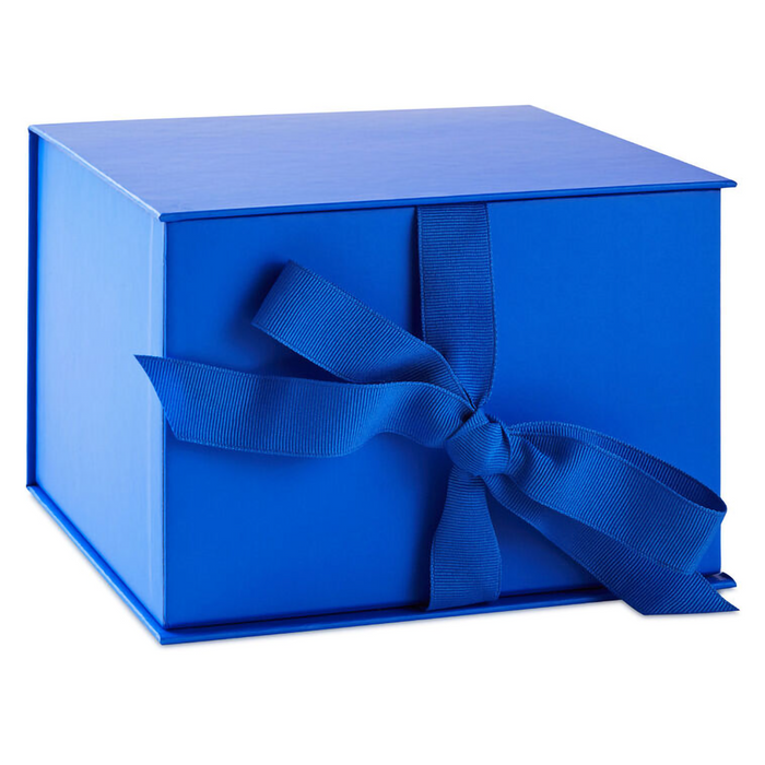 Hallmark : 7.2" Solid Royal Blue Large Square Gift Box