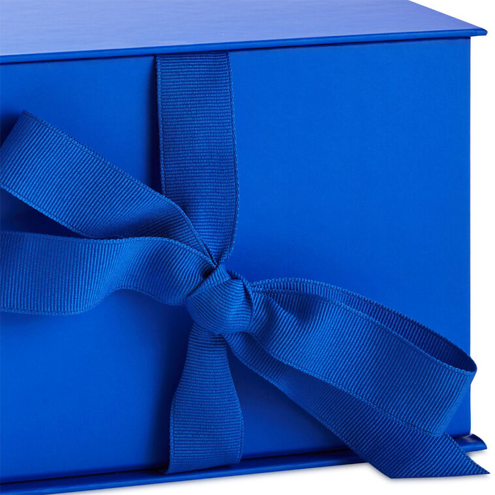 Hallmark : 7.2" Solid Royal Blue Large Square Gift Box