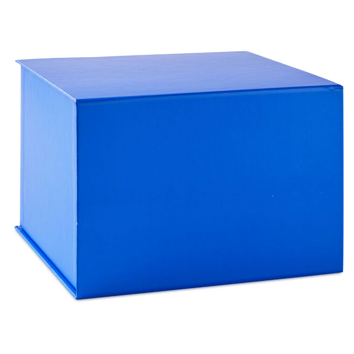 Hallmark : 7.2" Solid Royal Blue Large Square Gift Box