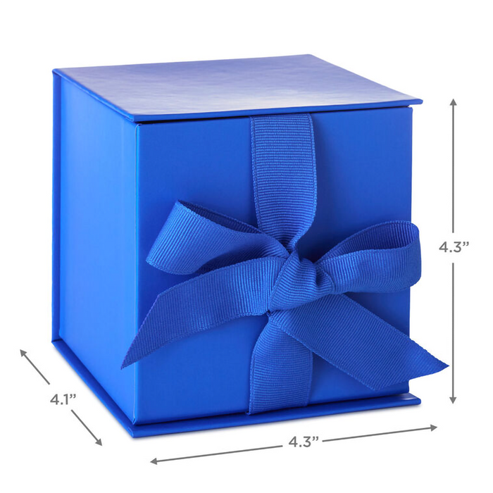 Hallmark : 4.2" Solid Royal Blue Small Square Gift