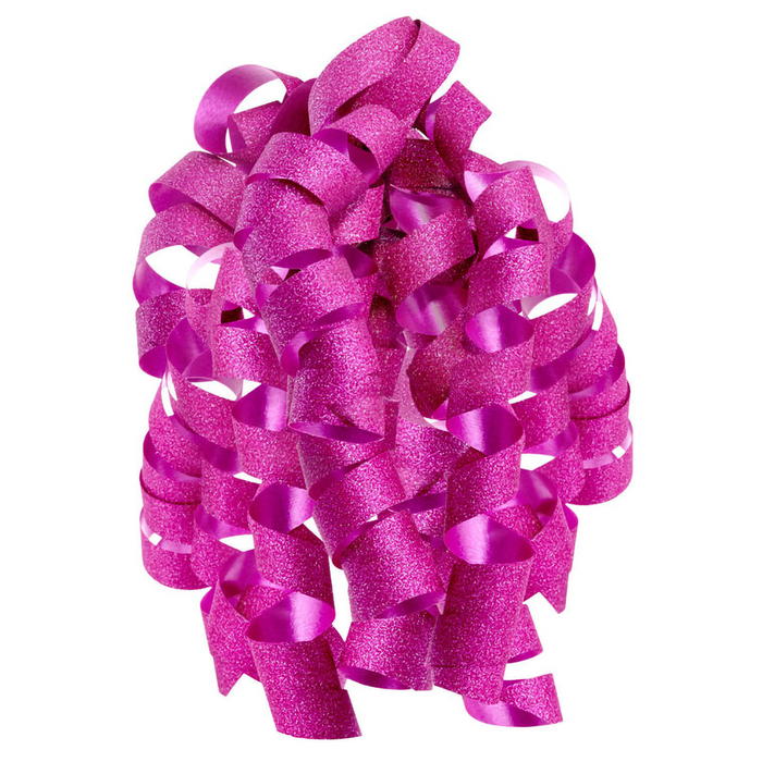 Hallmark : 6.5" Sparkling Pink Curly Ribbon Gift Bow