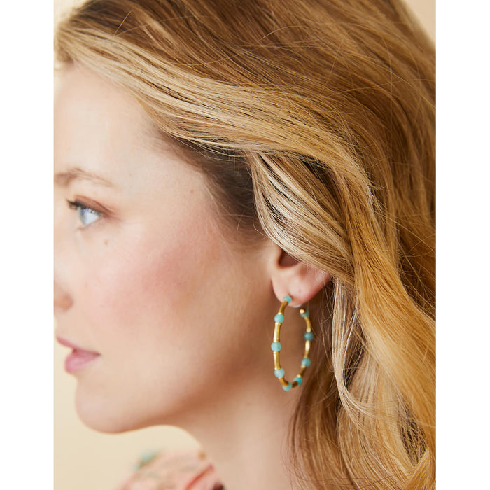 Spartina 499 jewelry-Matte finish earrings-Hoop earrings- Gold earrings- Gold jewelry-gift shop-gifts for her