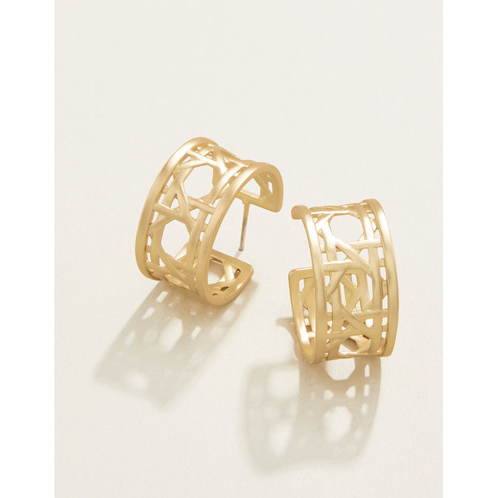 Spartina 499 jewelry-Matte finish earrings-Hoop earrings- Gold earrings- Gold jewelry-gift shop-gifts for her