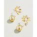 Spartina 499 jewelry-Matte finish earrings-Dangle earrings-Floral Gold earrings- Gold jewelry-gift shop-gifts for her