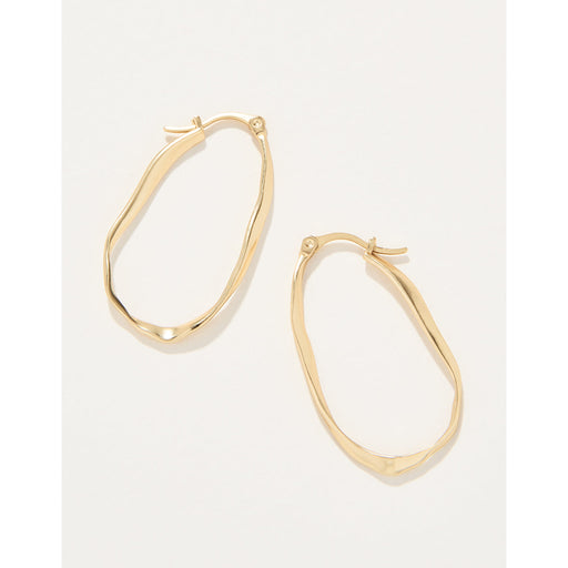 Spartina 449-Gold earrings-matte finish jewelry-hoop earrings-gold jewelry