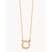Spartina 449 gold luck quatrefoil necklace displayed on branded card with “Live, Laugh, Love & Luck” message