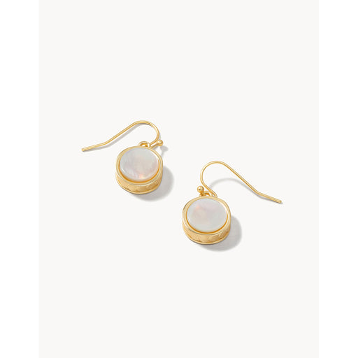Spartina 499 jewelry-Matte finish earrings-Dangle earrings-Mother of Pearl-Pearl earrings-Gold earrings- Gold jewelry-gift shop-gifts for her