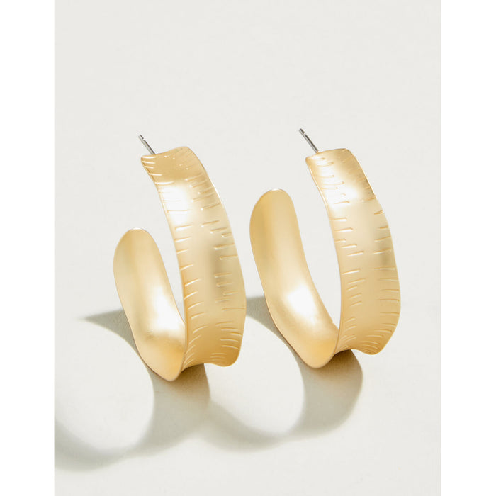 Spartina 499 jewelry-Matte finish earrings-Hoop earrings-Gold earrings- Gold jewelry-gift shop-gifts for her