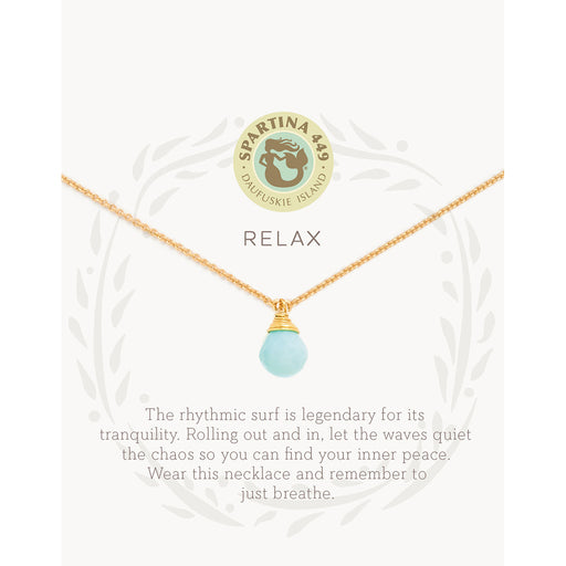 Spartina 449 - Relax Necklace - Water Drop Charm - North Carolina inspo - gold necklace - gold jewelry - gifts for her