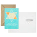 Greeting card with geometric star of David design and text on a white background