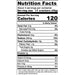Stonewall Kitchen Avocado Oil & Sea Salt Crackers nutrition facts label showing serving size, calories, fat, sodium, carbohydrates, protein, and vitamins per 30g (11 crackers) serving.
