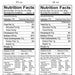Stonewall Kitchen pancake and waffle mix nutrition facts label showing serving size, calories, total fat, sodium, carbohydrates, dietary fiber, sugars, protein, vitamins, calcium, and iron for 33 oz and 16 oz containers.