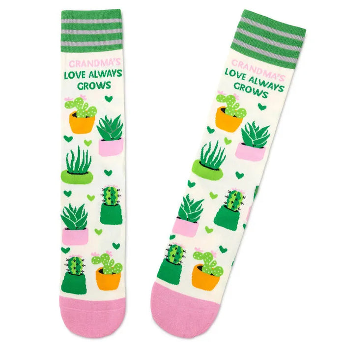 Hallmark : Grandma's Love Always Grows Novelty Crew Socks