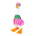 Gordy the Desktop Goose wearing a charming seasonal fabric outfit for tabletop decor