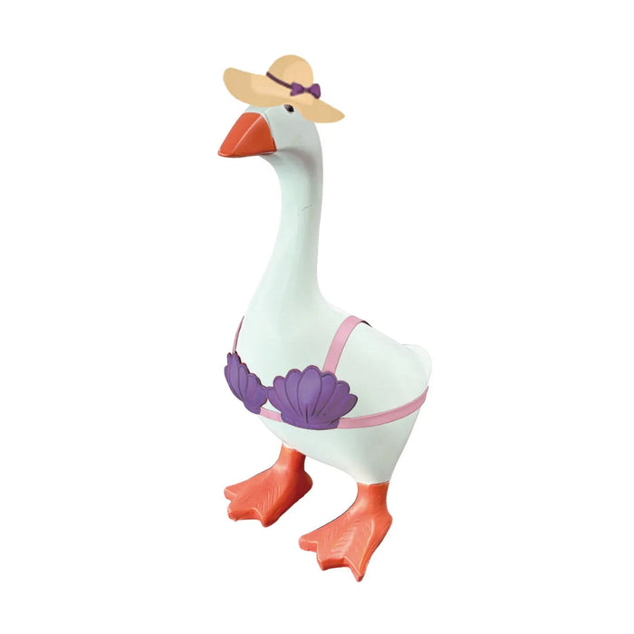 Evergreen Hula Gordy Desktop Goose Costume for tropical-inspired tabletop decor