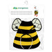 Gordy the Goose dressed in a bee-themed fabric costume for tabletop decoration