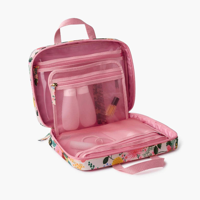A compact and stylish case designed to keep your cosmetics, toiletries, and beauty essentials organized while traveling.