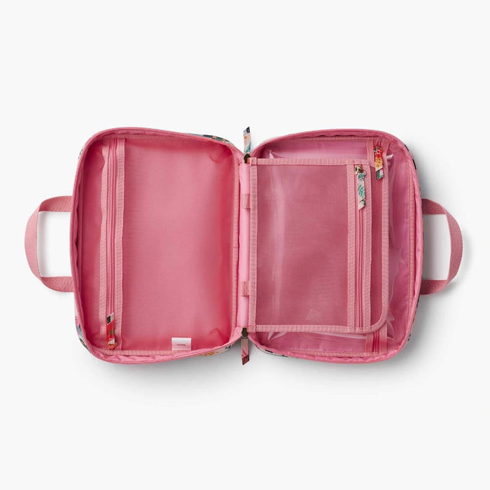 A compact and stylish case designed to keep your cosmetics, toiletries, and beauty essentials organized while traveling.