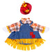 this charming scarecrow porch goose outfit, designed to bring a touch of rustic whimsy to any porch or garden décor. 