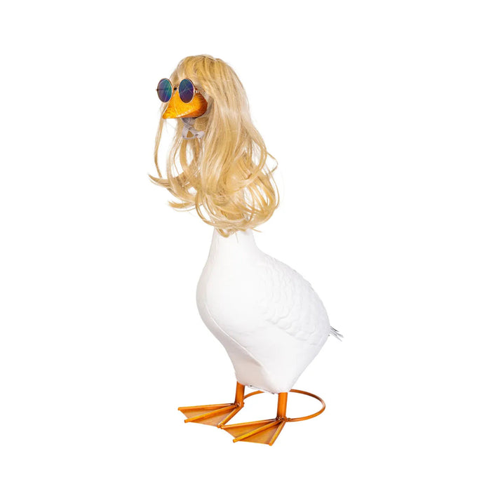 Evergreen Goose Silver Fashion old lady accessory set with curly wig and round chain glasses