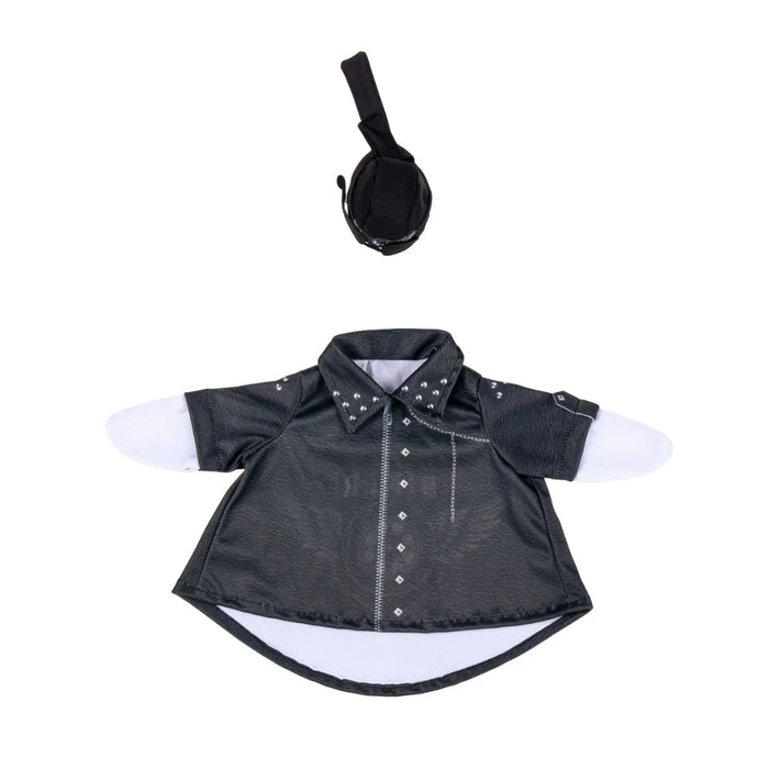 Evergreen Giddy the Goose Biker Outfit with jacket, cap, and sunglasses for porch goose decor