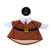 The Evergreen Giddy the Goose Outfit in Harvest Pilgrim Couple dresses your lawn or porch goose in a delightful pilgrim couple costume perfect for the harvest season.