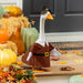 The Evergreen Giddy the Goose Outfit in Harvest Pilgrim Couple dresses your lawn or porch goose in a delightful pilgrim couple costume perfect for the harvest season.