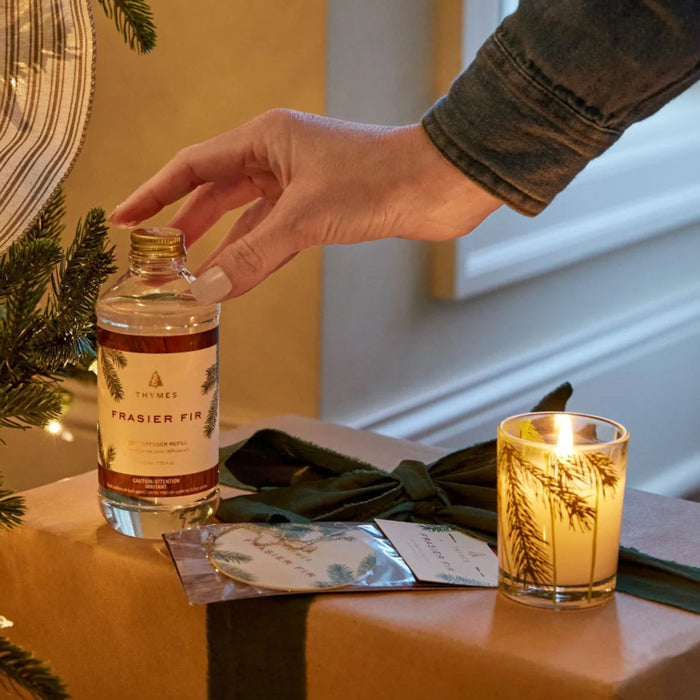 Reed Diffuser Oil Refill in Frasier Fir fragrance for refreshing home fragrance and diffuser scents.
