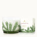 Frasier Fir Small Pine Needle Luminary Candle with woodland-inspired pine needle design for cozy holiday décor.