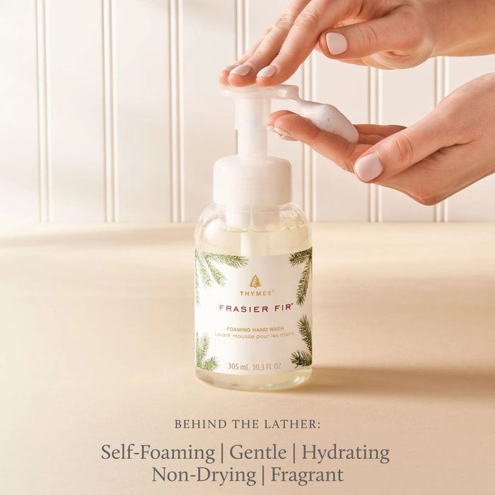 Frasier Fir® Foaming Hand Wash with signature fresh fir tree fragrance in a convenient pump bottle.