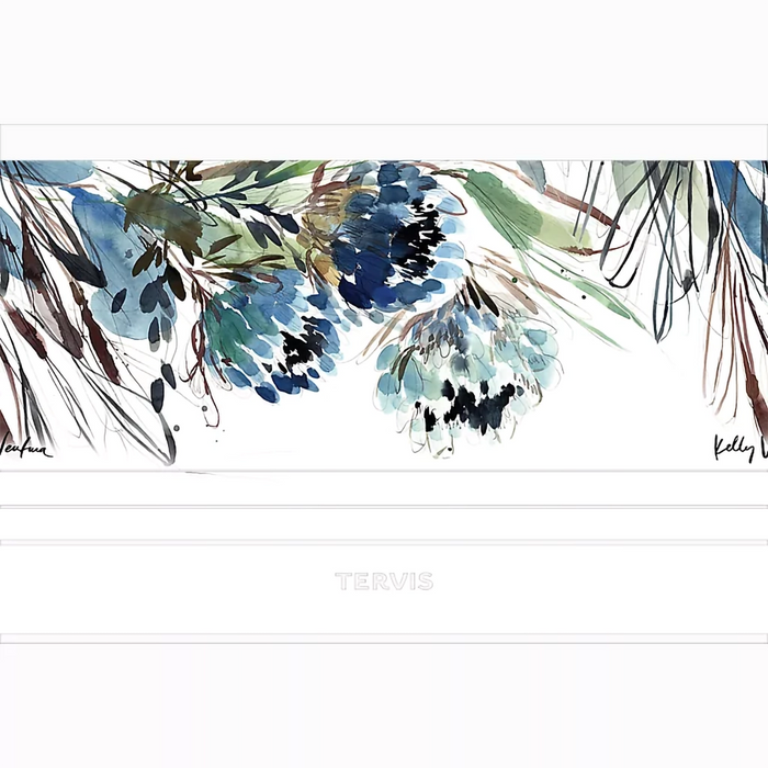 Watercolor Protea floral design by Kelly Ventura on Tervis stainless steel tumbler wrap