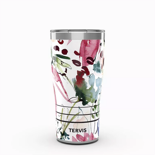 20 oz Tervis Sara Berrenson Floral Abstraction stainless steel tumbler with slider lid